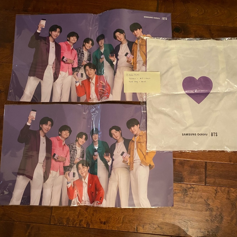 BTS poster and tote bag